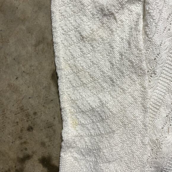 Vintage 80s Cuddle Knit White Knit Cardigan - Picture 3 of 4